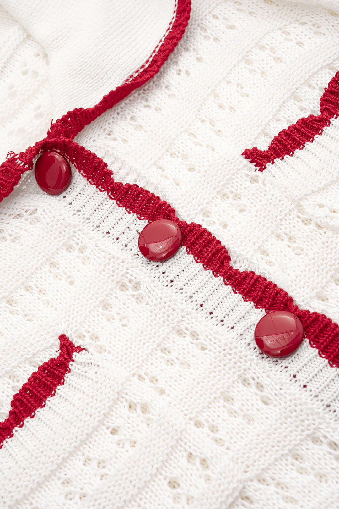 Knit Contrast Button Pocket Short-Sleeve Top