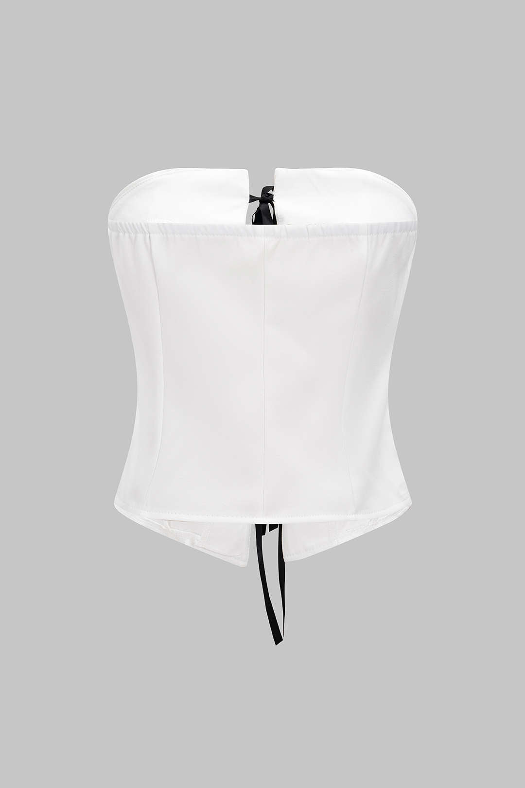 Bow Tie-Up Strapless Tube Top