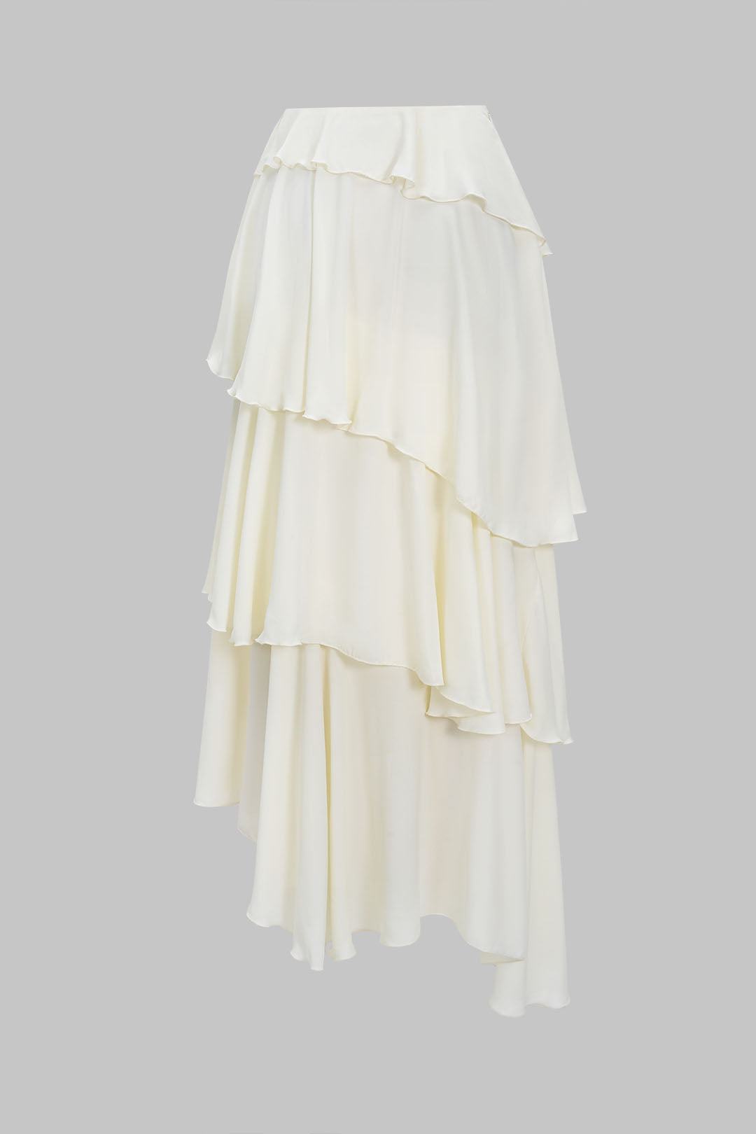 Chiffon Asymmetrical Ruffle Skirt