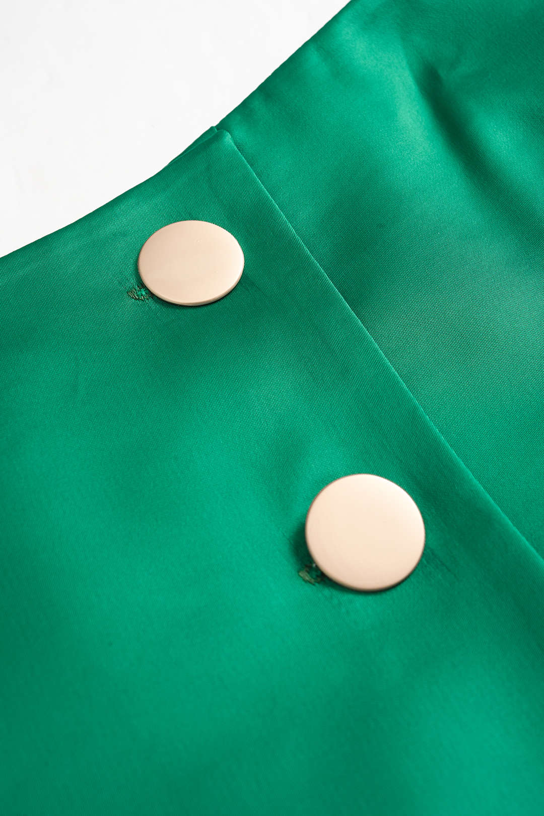 Satin Metallic Button Shorts
