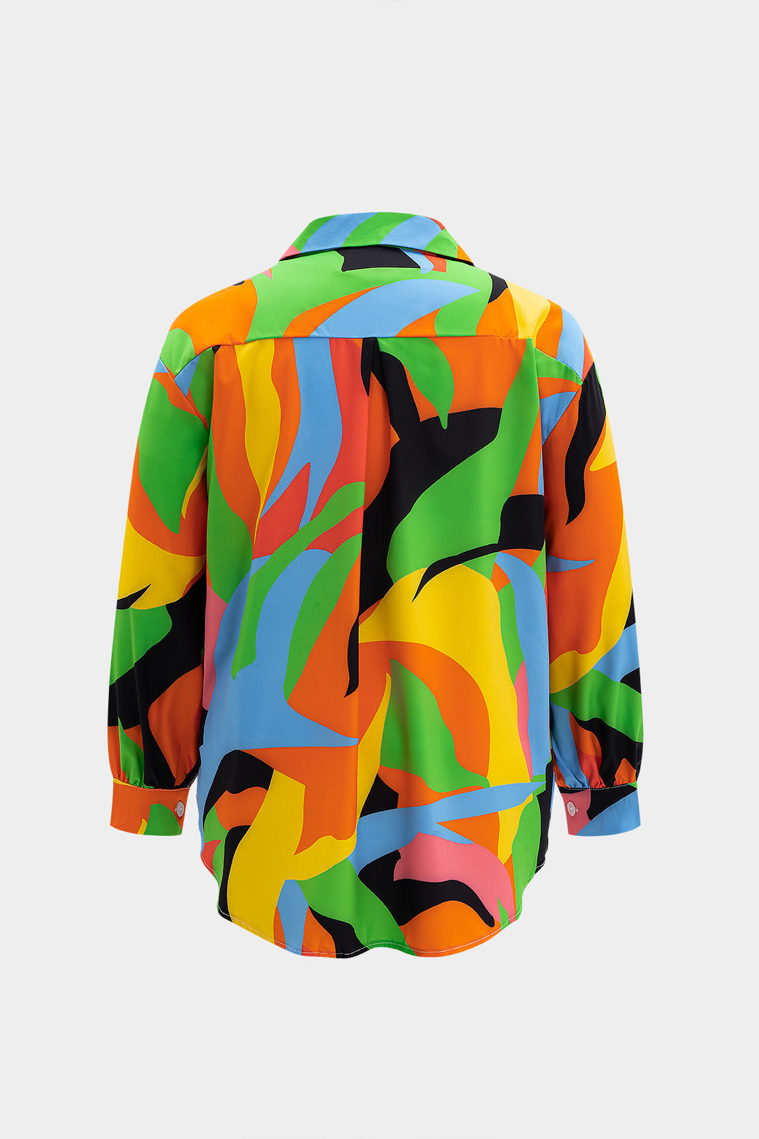 Plus Size Tropical Shirt And Shorts Set