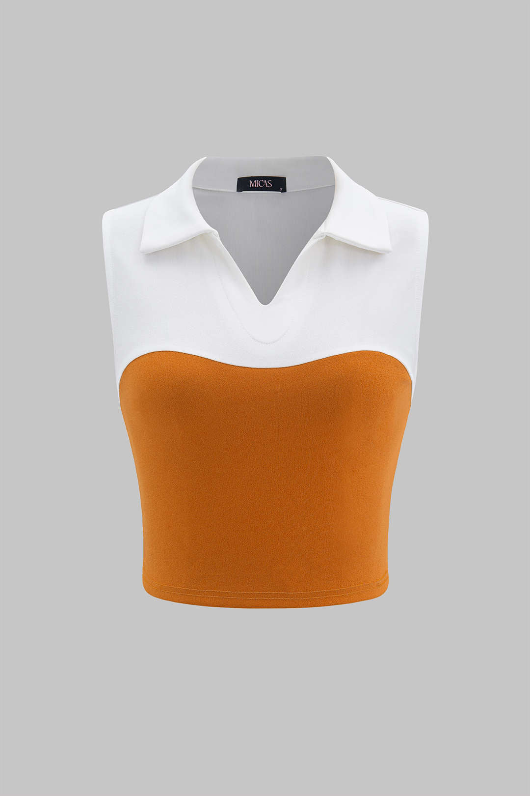 V-Neck Patchwork Tank Top