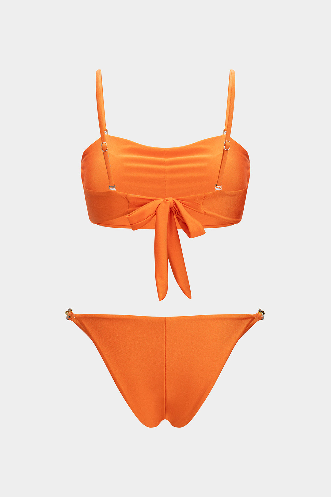 Ruched Tie-Back Backless Bikini Set