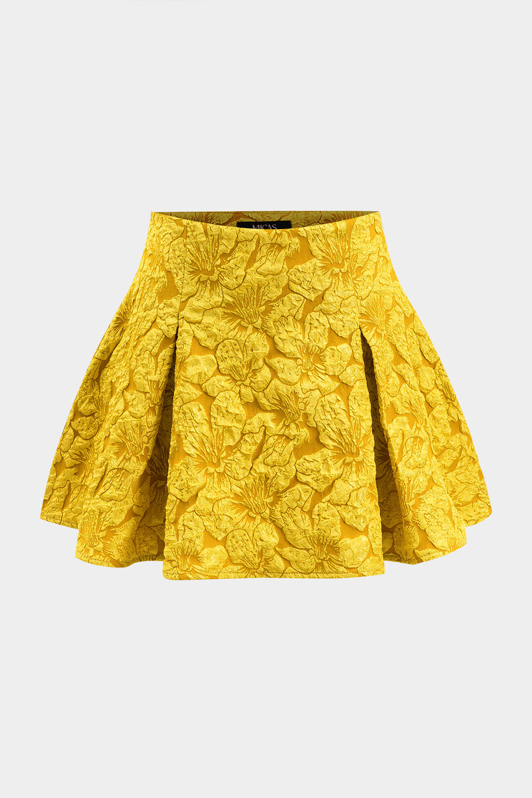 Jacquard Ruched Zipper Sleeveless Tank Top And Skirt Set