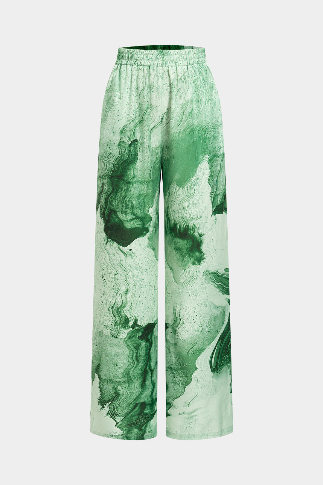 Retro Print Wide Leg Trousers