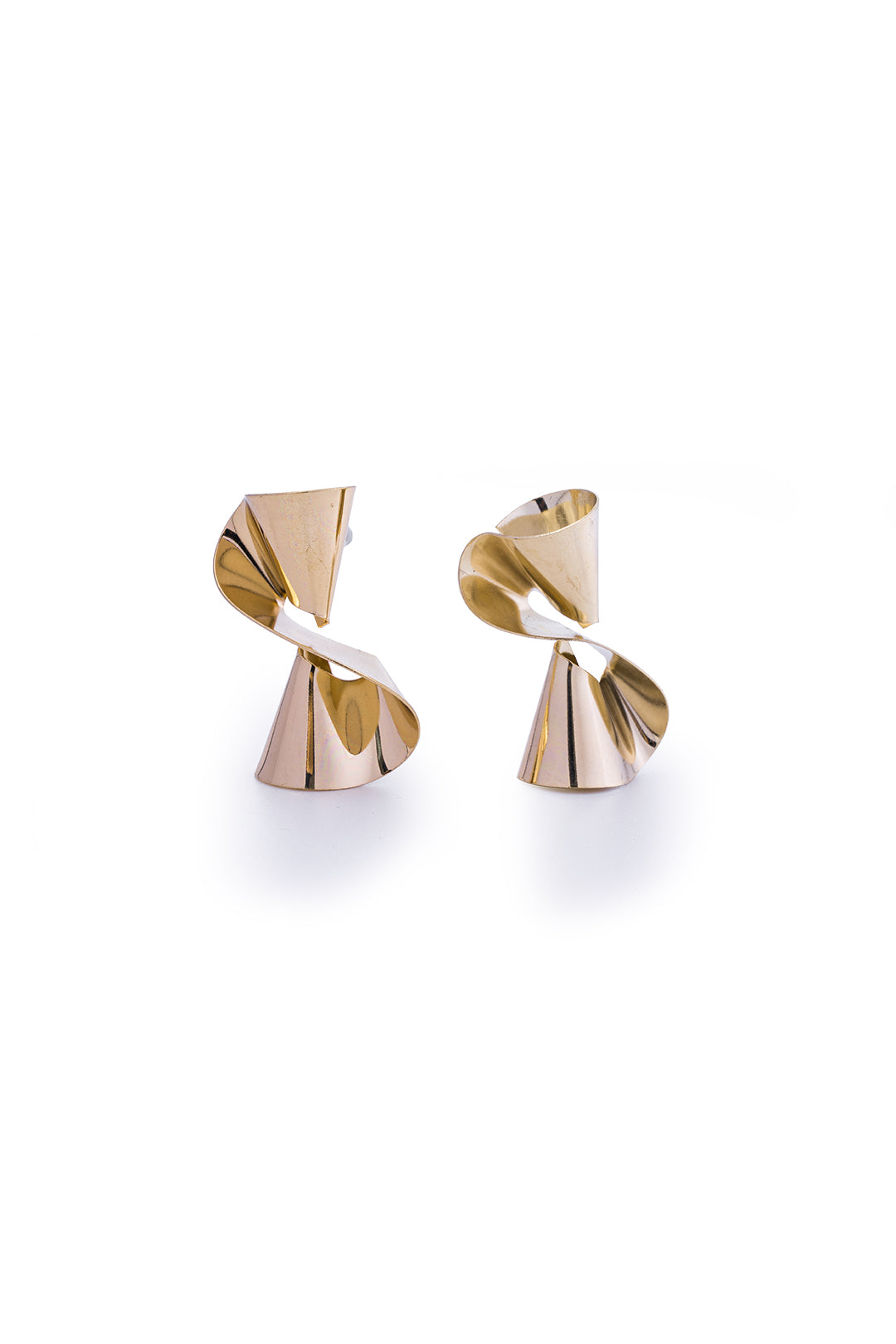 Twisted Metallic Surface Earring