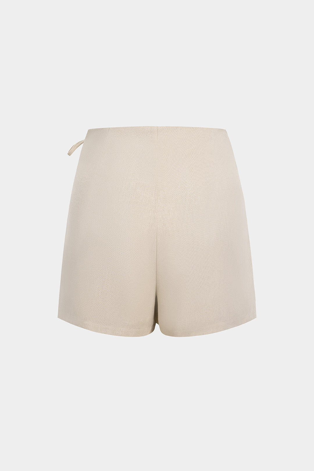 Solid Asymmetrical Beaded High Waist Skort