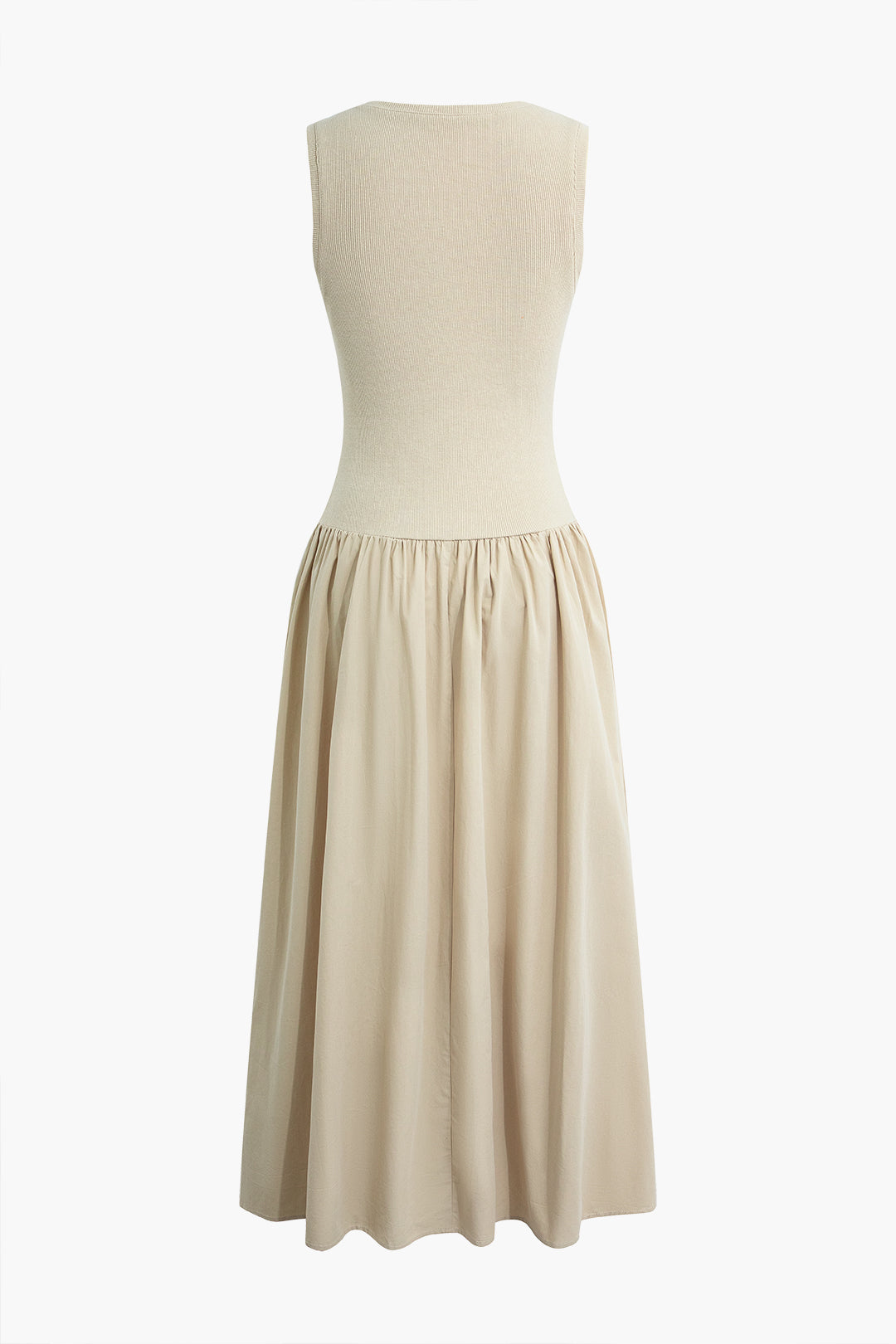 Sleeveless Tank Pleated Maxi Dress
