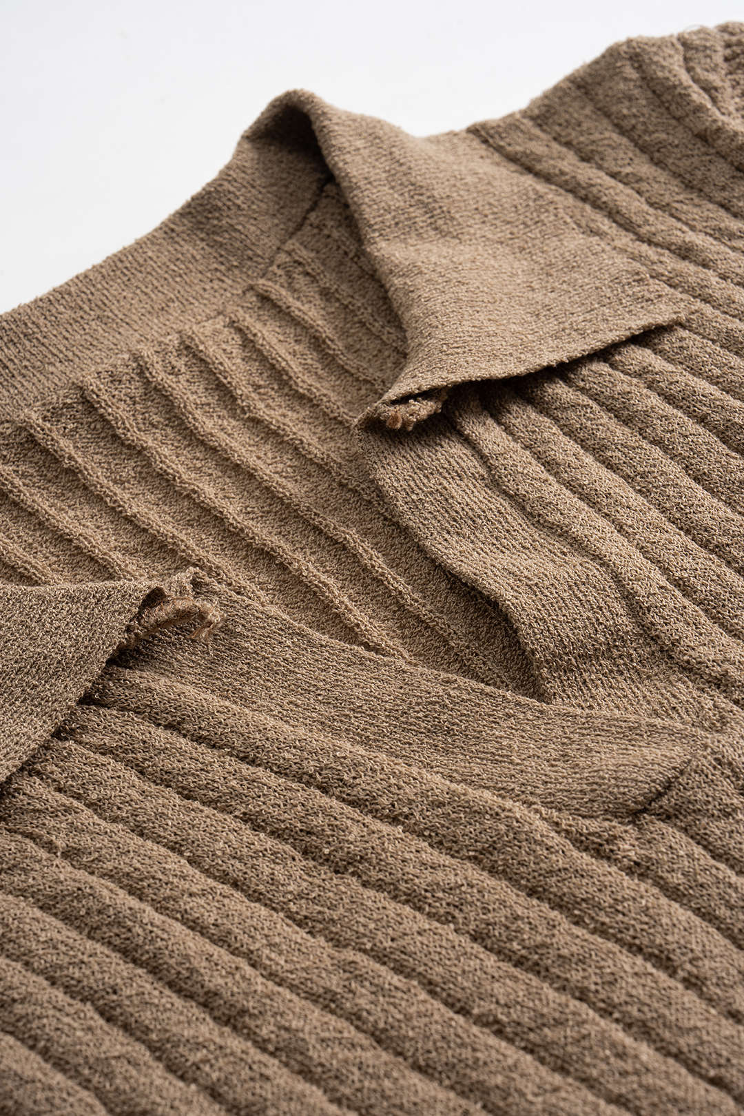 Knit Solid V-Neck Short-Sleeve Top