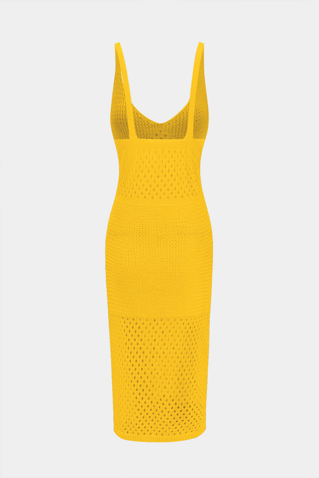 Knit Hollow Out Slip Slit Dress