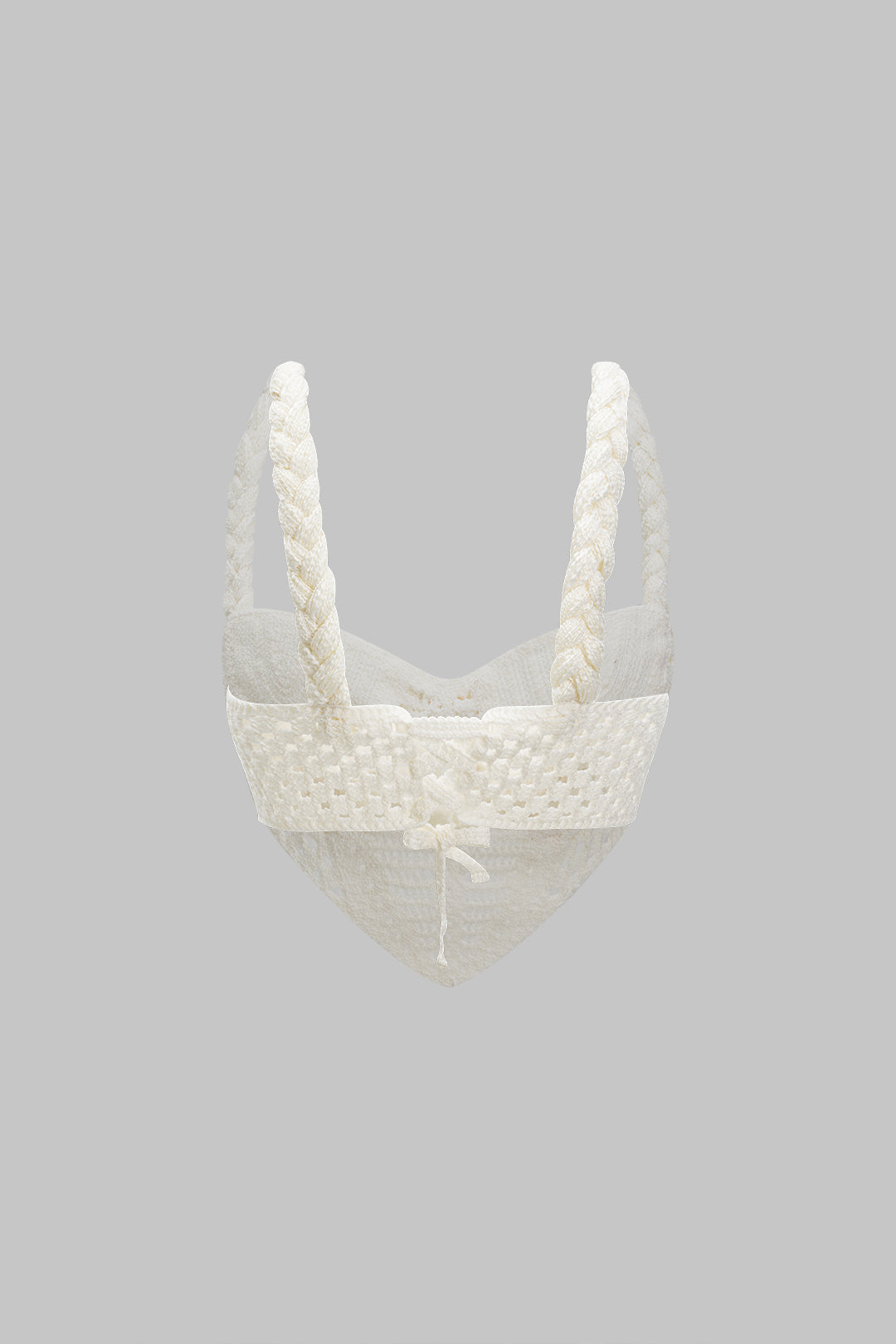 Knit Braided Hollow Out Crop Top And Split Skirt Set
