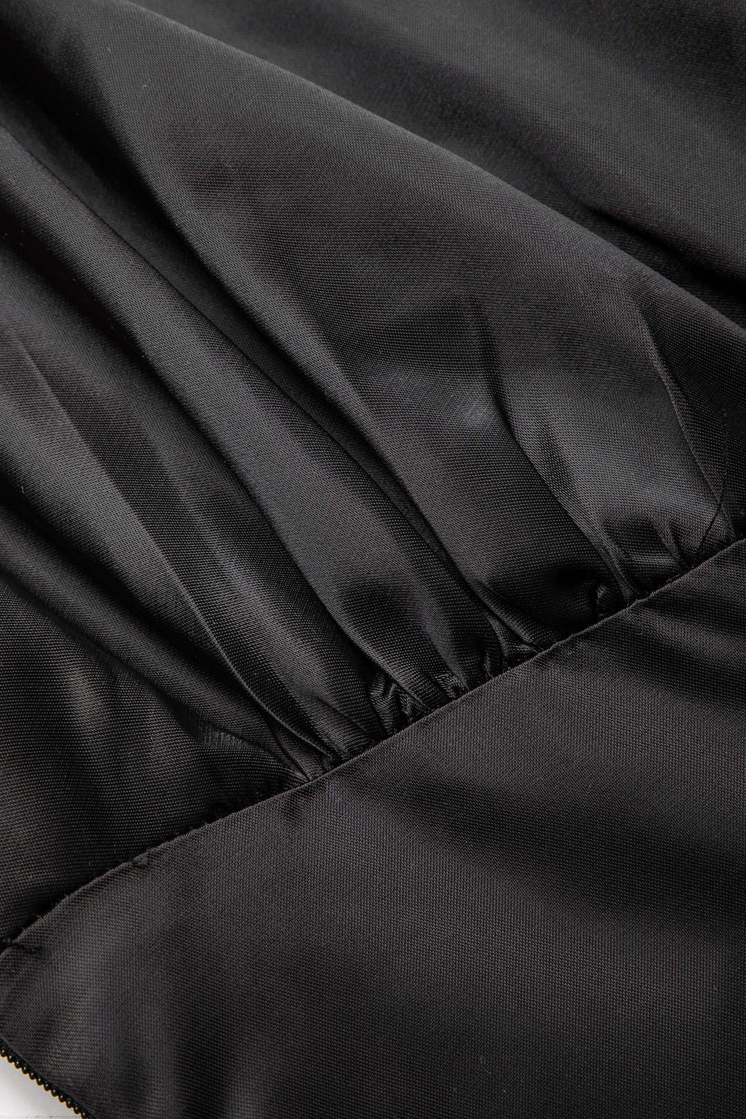 Satin Button Ruched Mini Dress