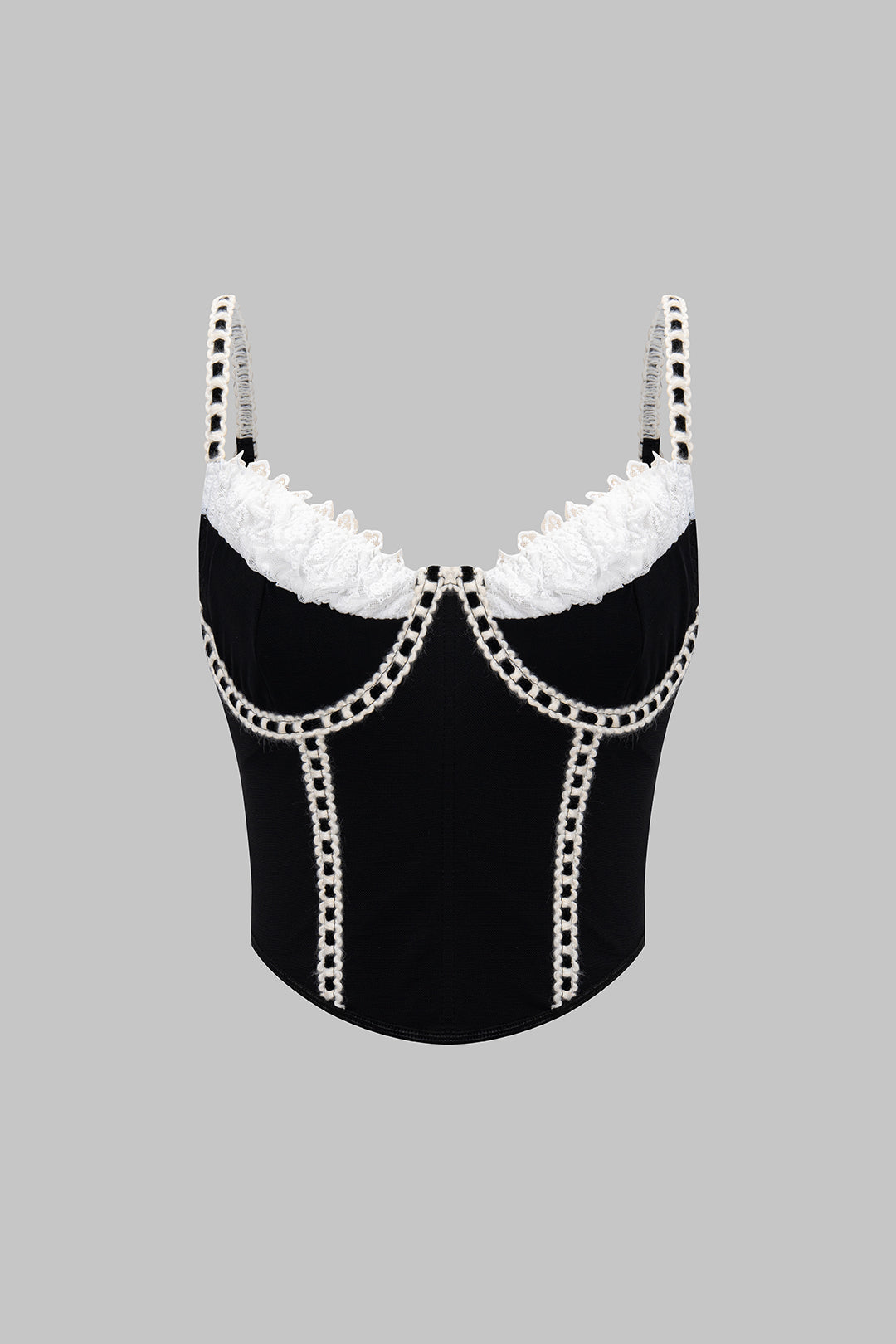 Ruched Mesh Patchwork Cami Top