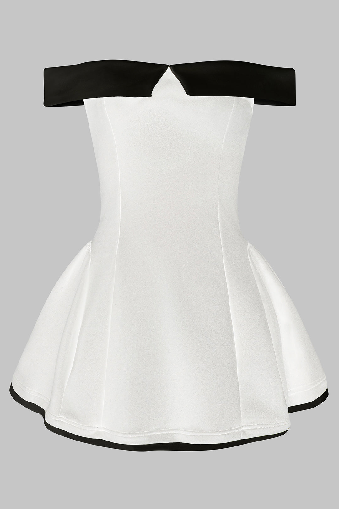 Contrast Ruched Strapless Sleeveless Mini Dress