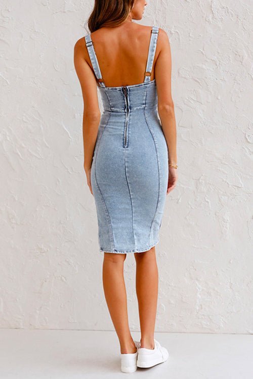 Bellaâ„?| Denim Dress with Adjustable Straps