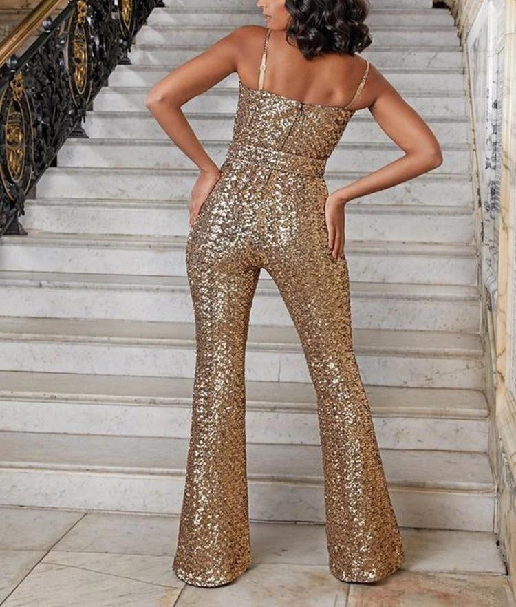 Sierra - Luxury Sequins Design Jumpsuits