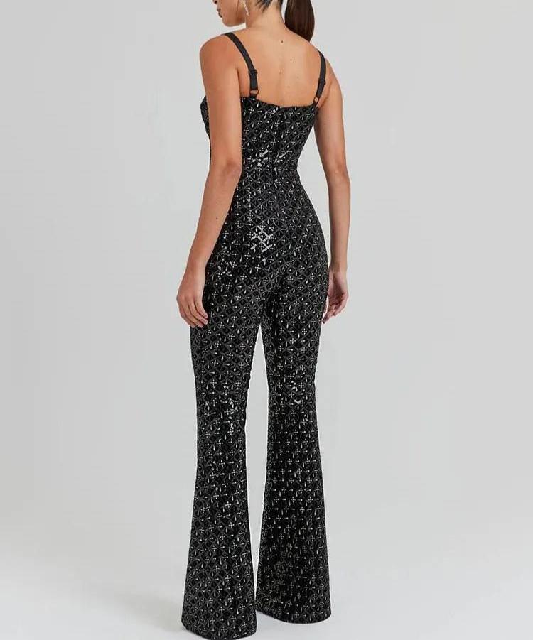 Sierra - Luxury Sequins Design Jumpsuits