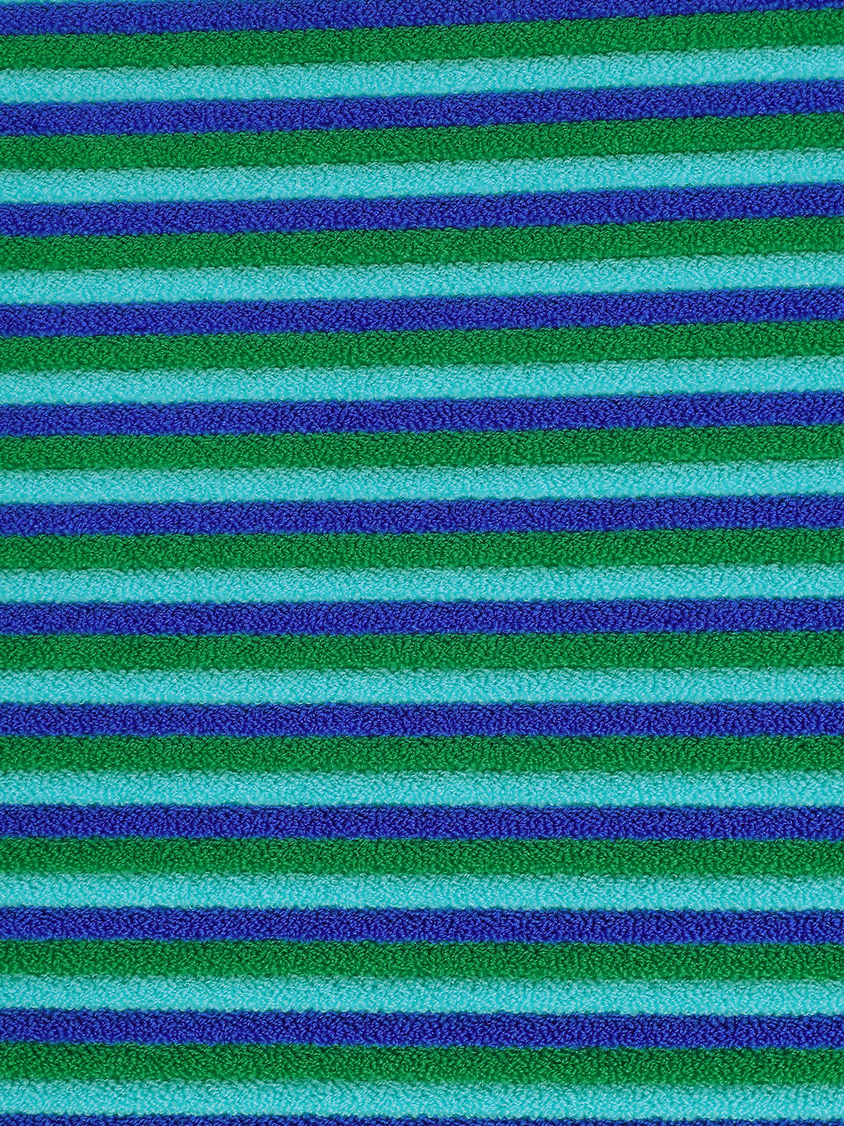 Blue Plush Texture Stripe Tie Bikini Bottom