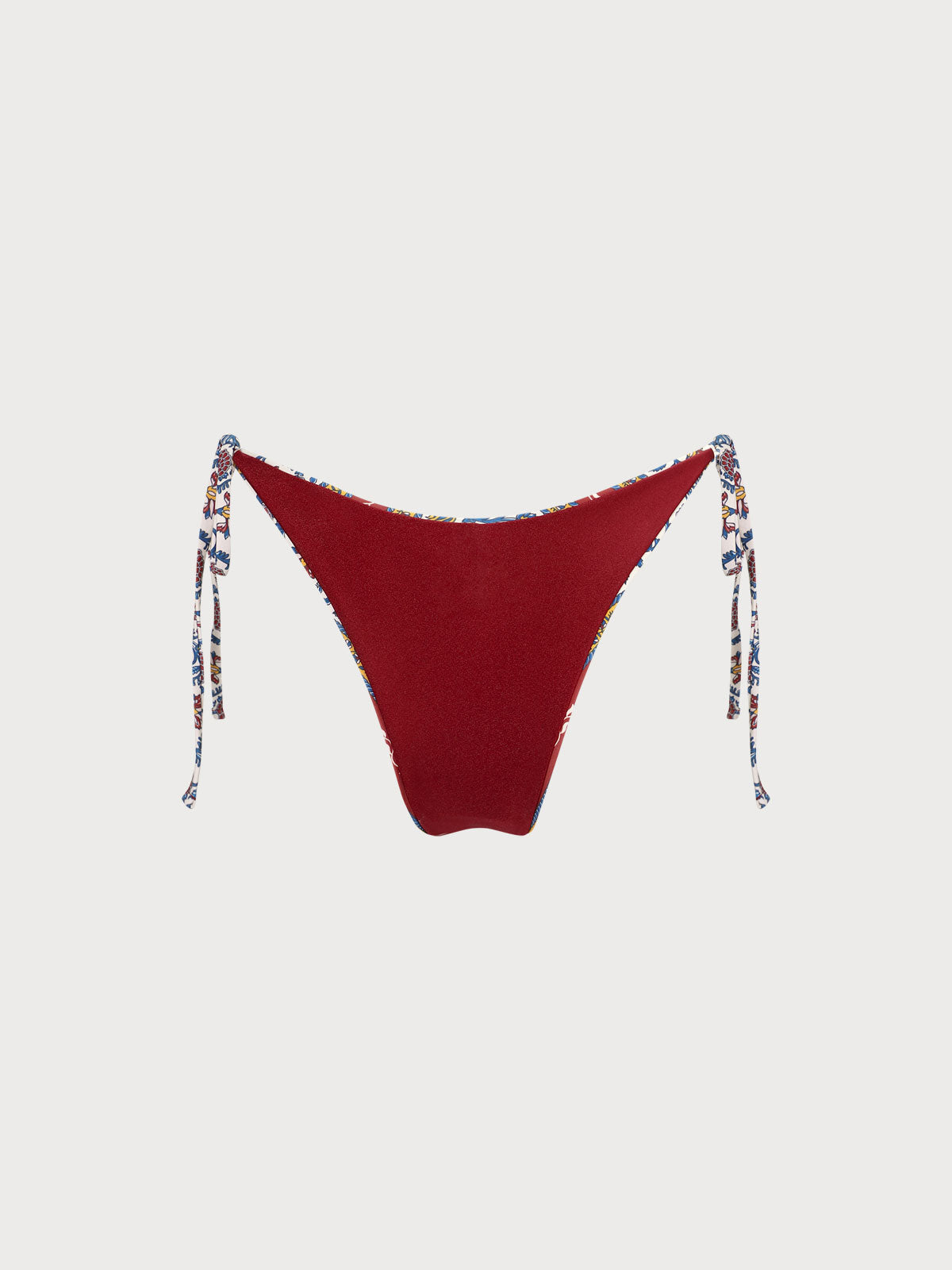 Burgundy Reversible Tie Bikini Bottom