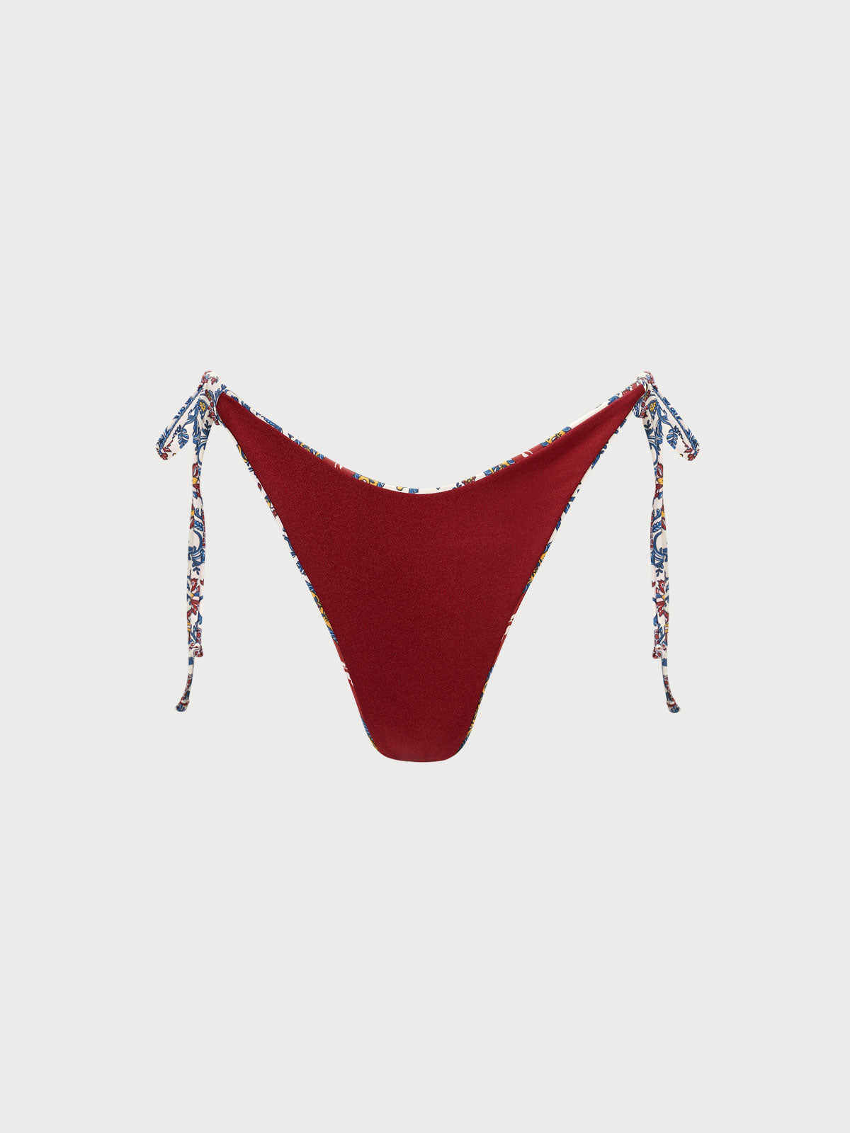 Burgundy Reversible Tie Bikini Bottom