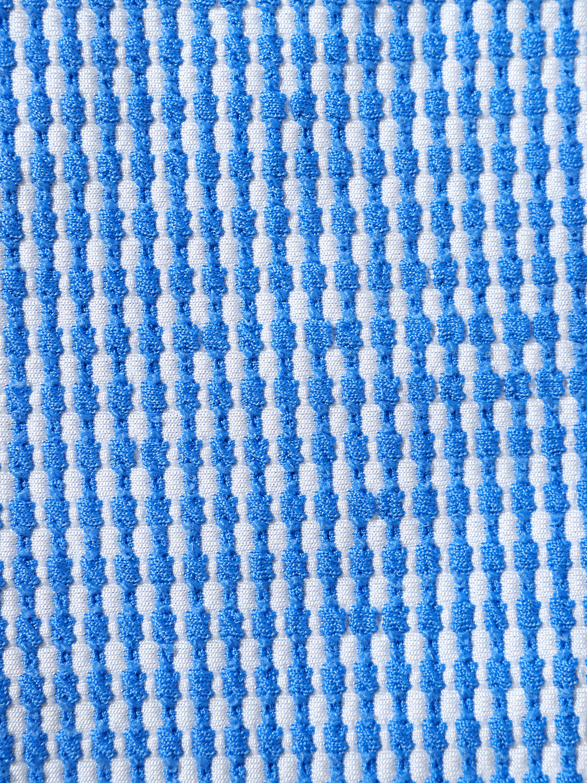 Blue Textured Striped Bikini Bottom