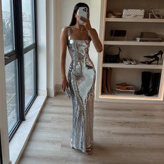 Niamh - Shay Sequin Cut Out Maxi Dress