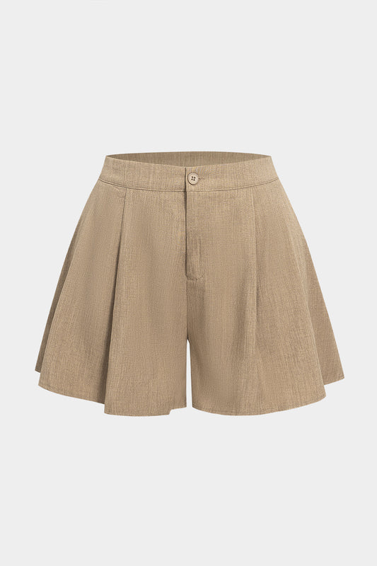 Plus Size Wide Leg High Waist Shorts