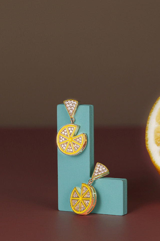 Lemon Slice Pendent Earrings