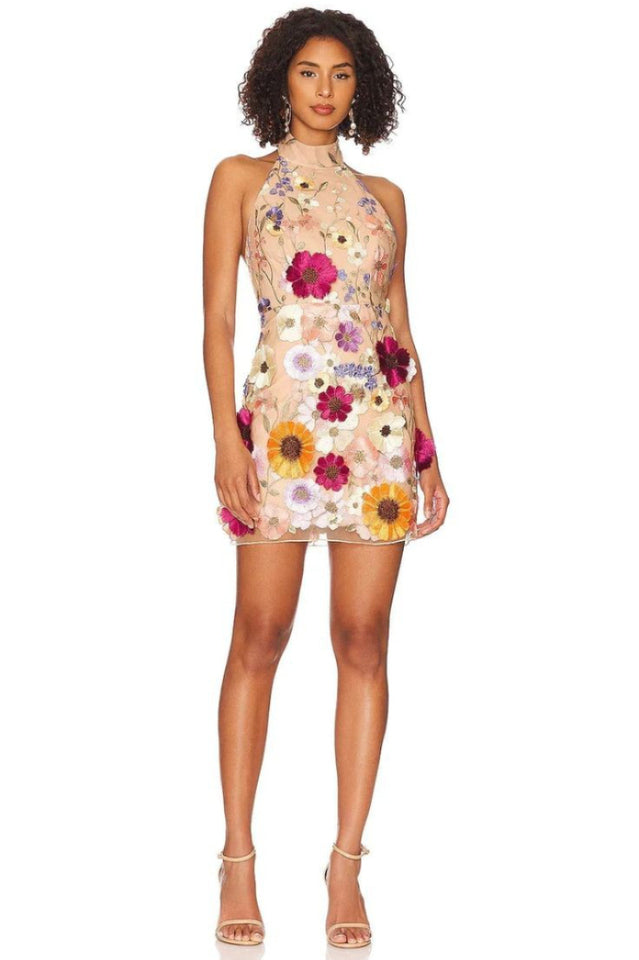 Hariet 3D Floral Embroidered Dress