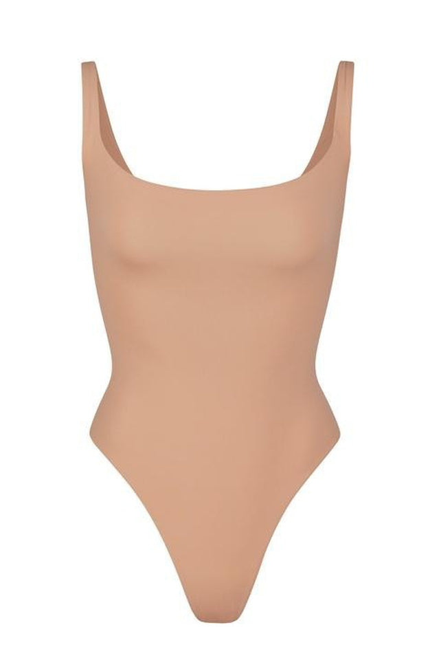 Square Neck Stretch Jersey Bodysuit