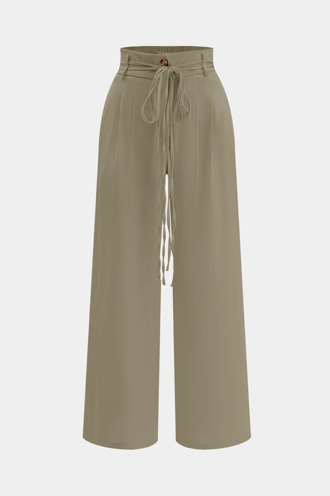 High Waist Tie-Up Trousers