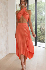 Tilley Pleated Top and Skirt Set