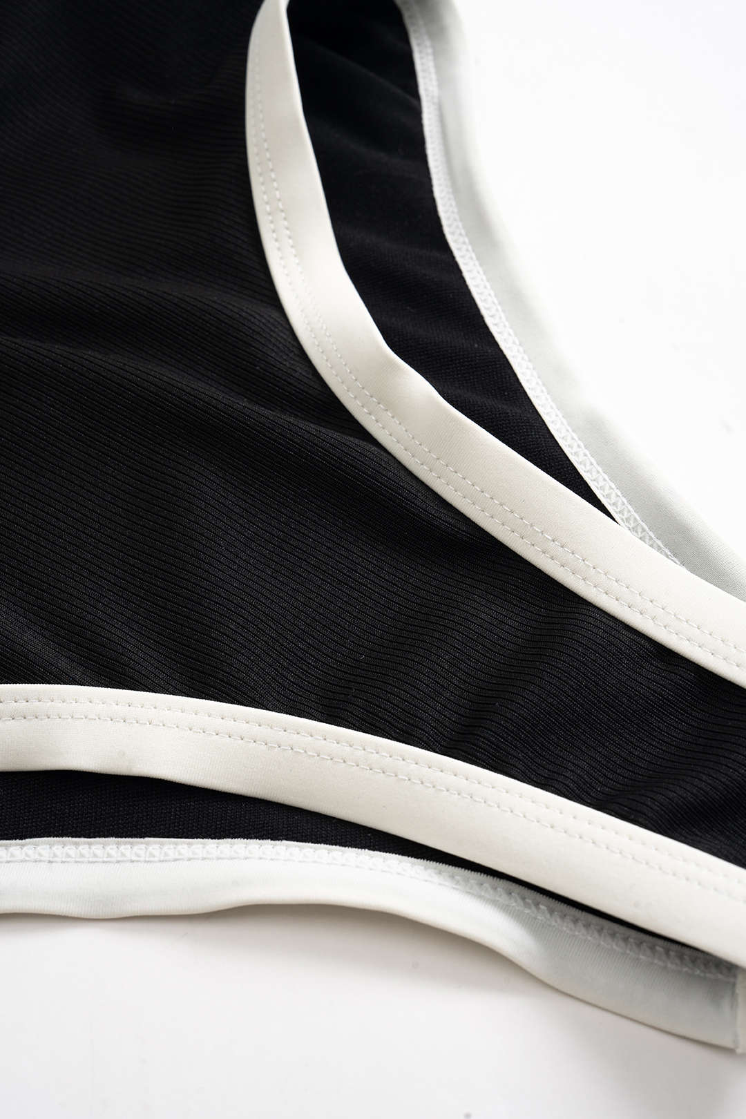 Contrast Piping One-Piece Swimsuit
