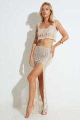 Theia Crochet Top +Skirt Set