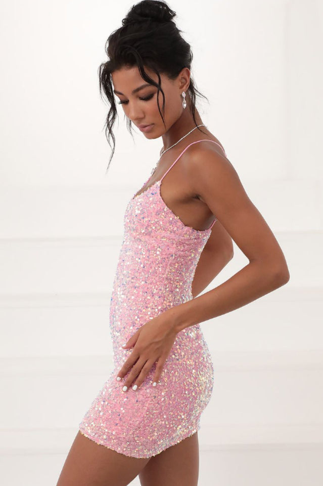 Iridescent Sequin Bodycon Dress