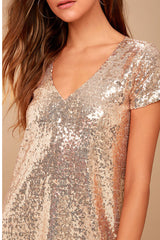 Light Up the Night Sequin Shift Dress