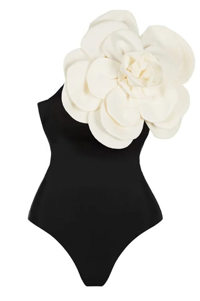 Exaggerated 3D Flower One Piece Swimsuit