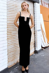 Diamanté Maxi Dress in Velvet