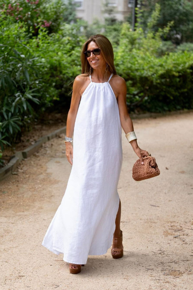 Basic Casual Outdoor Halter Dress