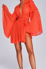 Alexandra Pleated Mini Dress