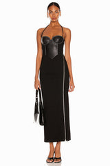 Black Halter Maxi Dress