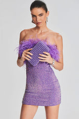 Torin Sequin Feather Dress