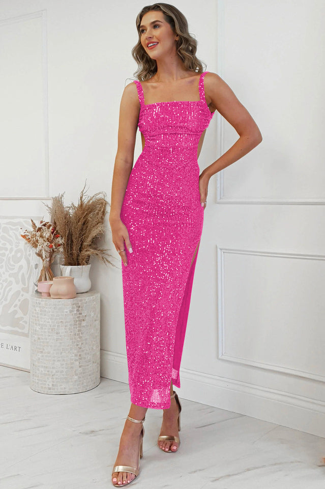 Lulana Sequin Midi Dress