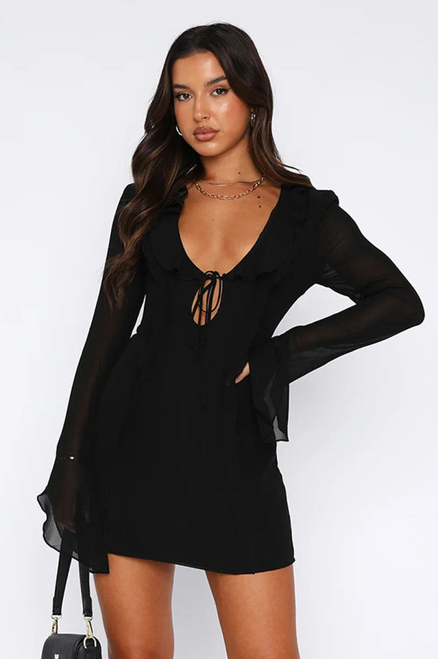 Surround Sound Mesh Mini Dress