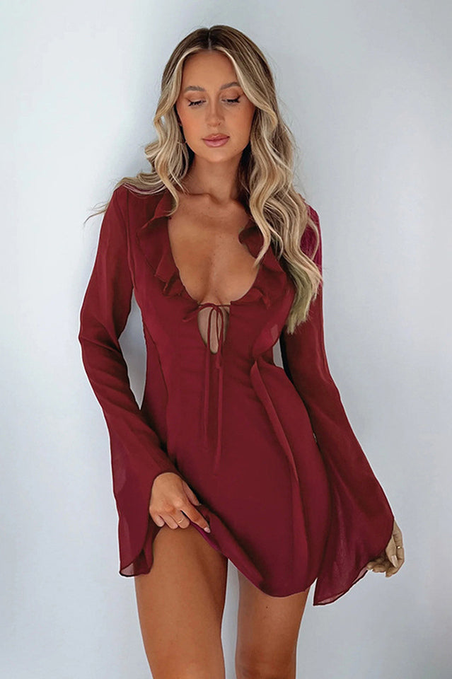 Surround Sound Mesh Mini Dress