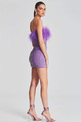 Torin Sequin Feather Dress