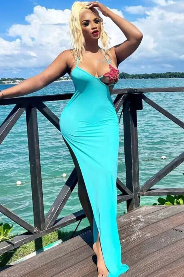 Tosca Starfish Bustier Split Maxi Dress