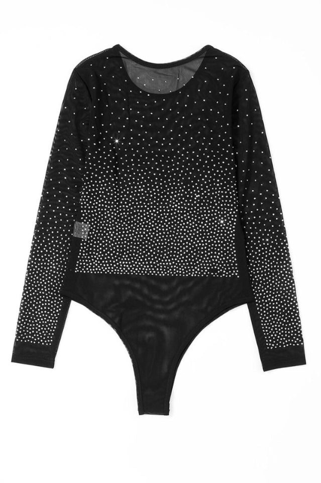 Mesh Rhinestone Bodysuit