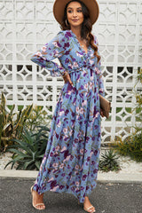 Abstract Art Tiered Maxi Dress