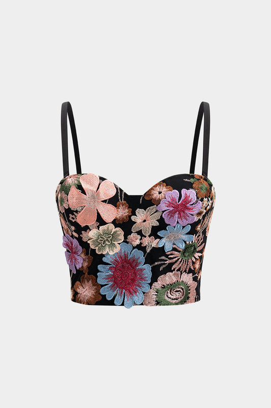 Slip Appliques Embroidery Cami Top